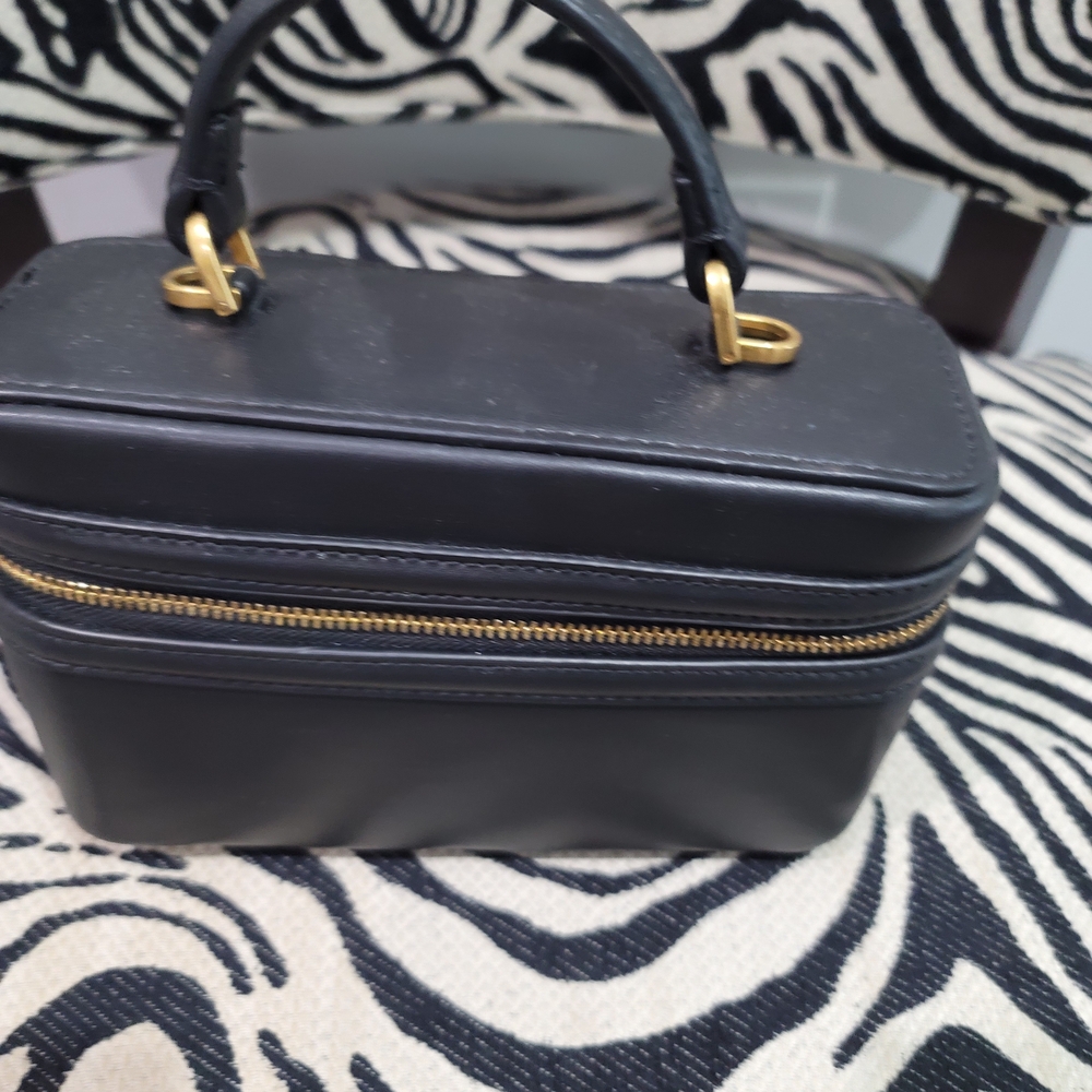 Zara Vanity Box Bag With Gold Hardward